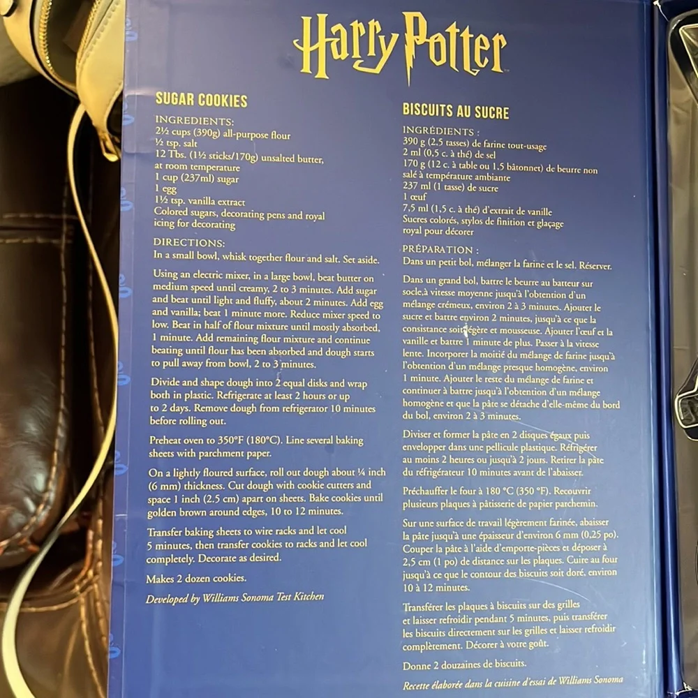 Williams Sonoma Harry Potter cookie Baking kit New